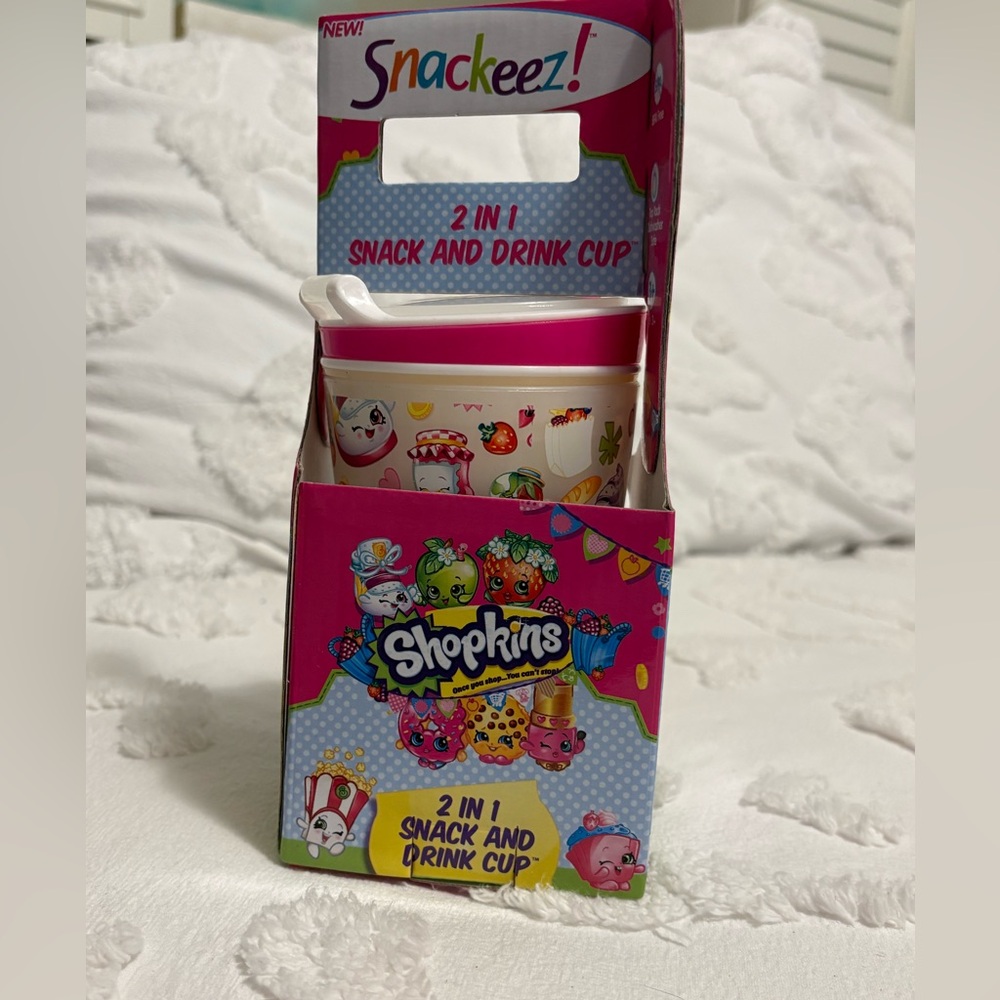 Shopkins Pink-Accent 2-in-1 Snack & Drink Cup - Picture 2 of 2